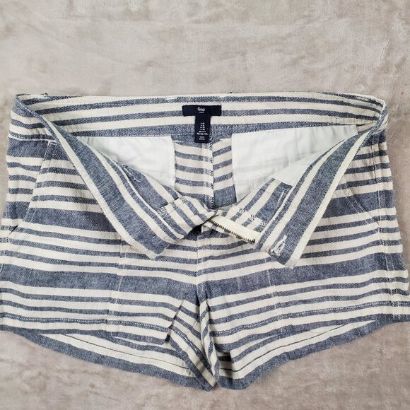 Gap Striped Linen/Cotton Women's Shorts size 6 - Picture 3 of 12